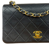 Chanel Black Quilted Leather Mini Flap Bag  2011