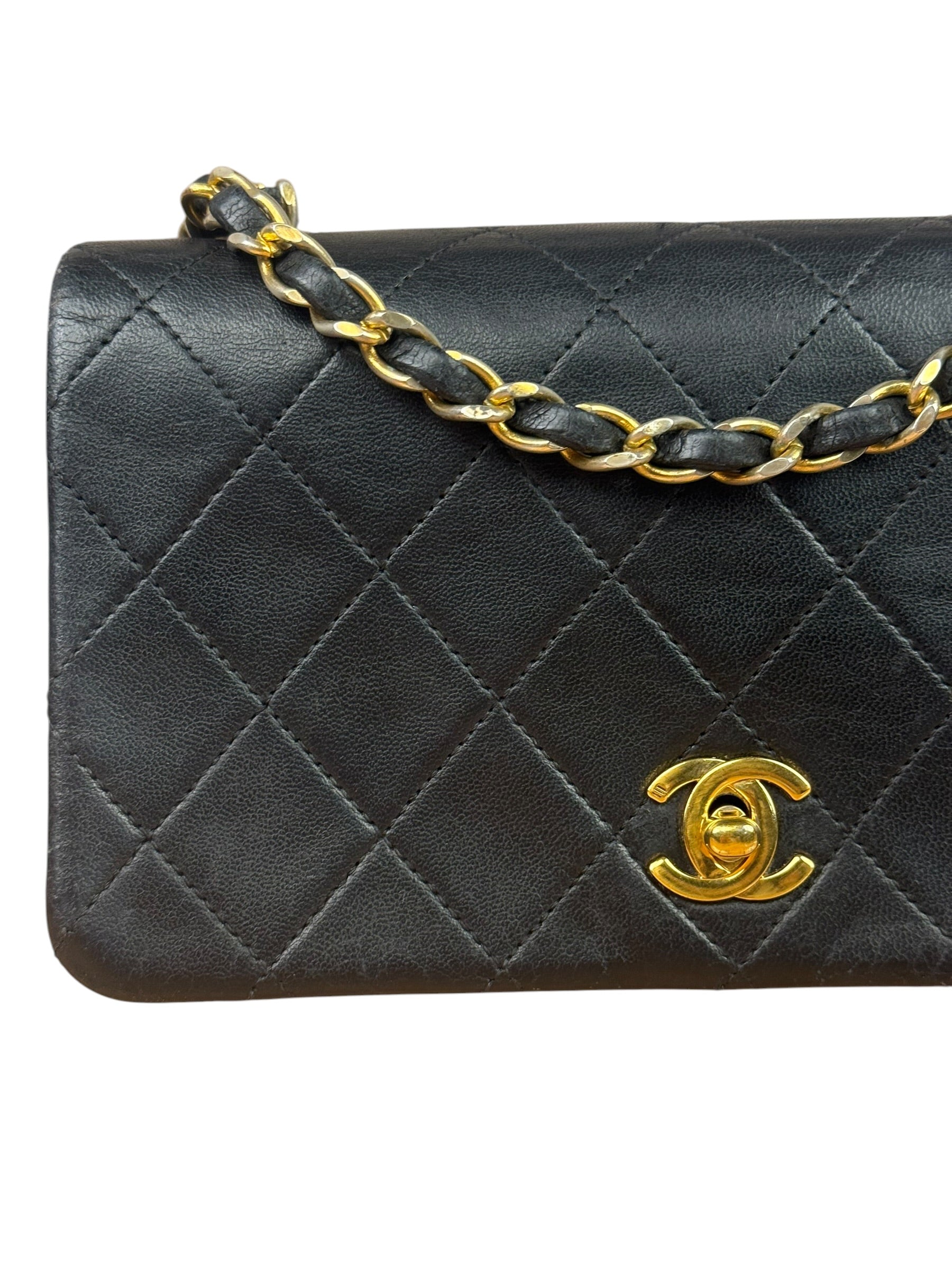 Chanel Black Quilted Leather Mini Flap Bag  2011