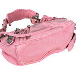 Balenciaga Pink Denim Le Cagole Shoulder Bag
