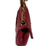 Chanel Red Quilted Leather Timeless Valentine Flap Bag 2009