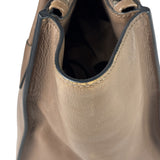 Prada Neutral Taupe Glace Calf Twin Pocket Two-Way Tote