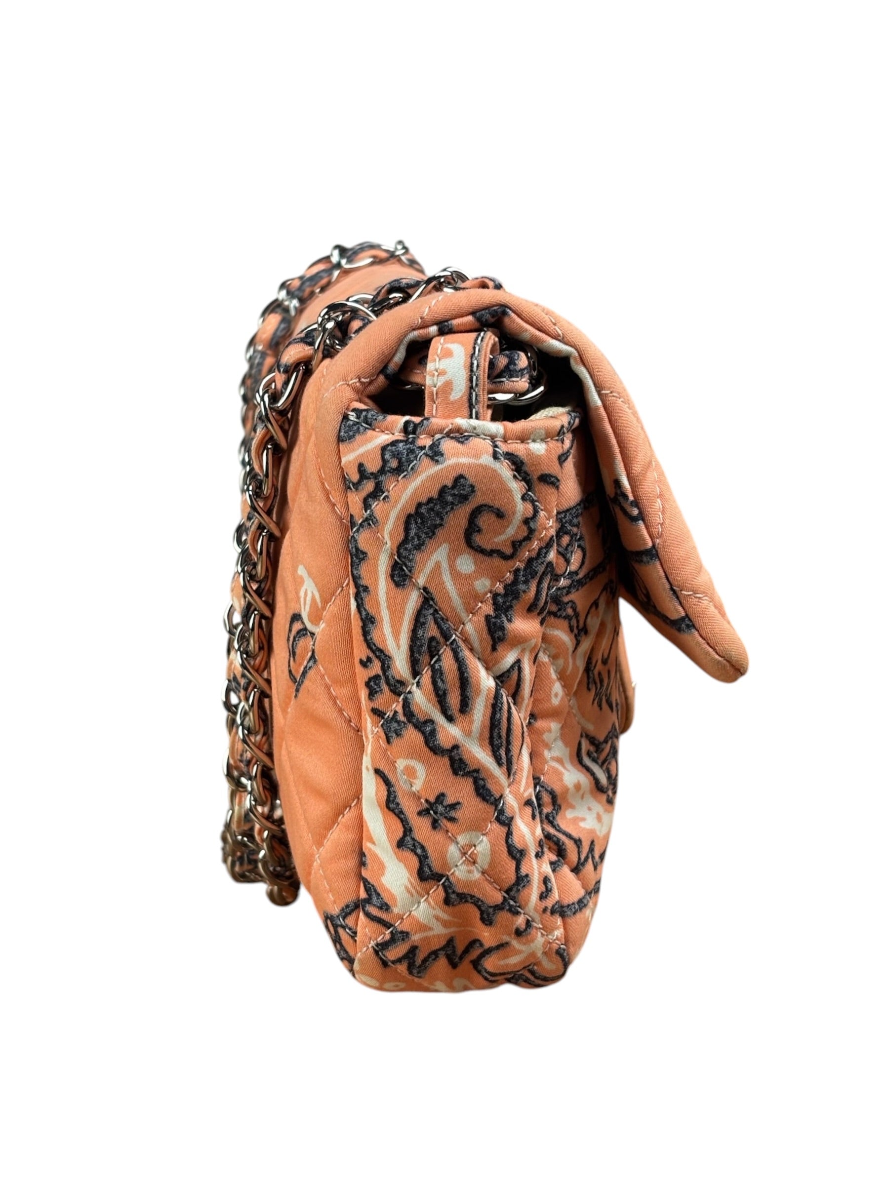 Chanel Pink Paisley Bandana Print Flap Bag