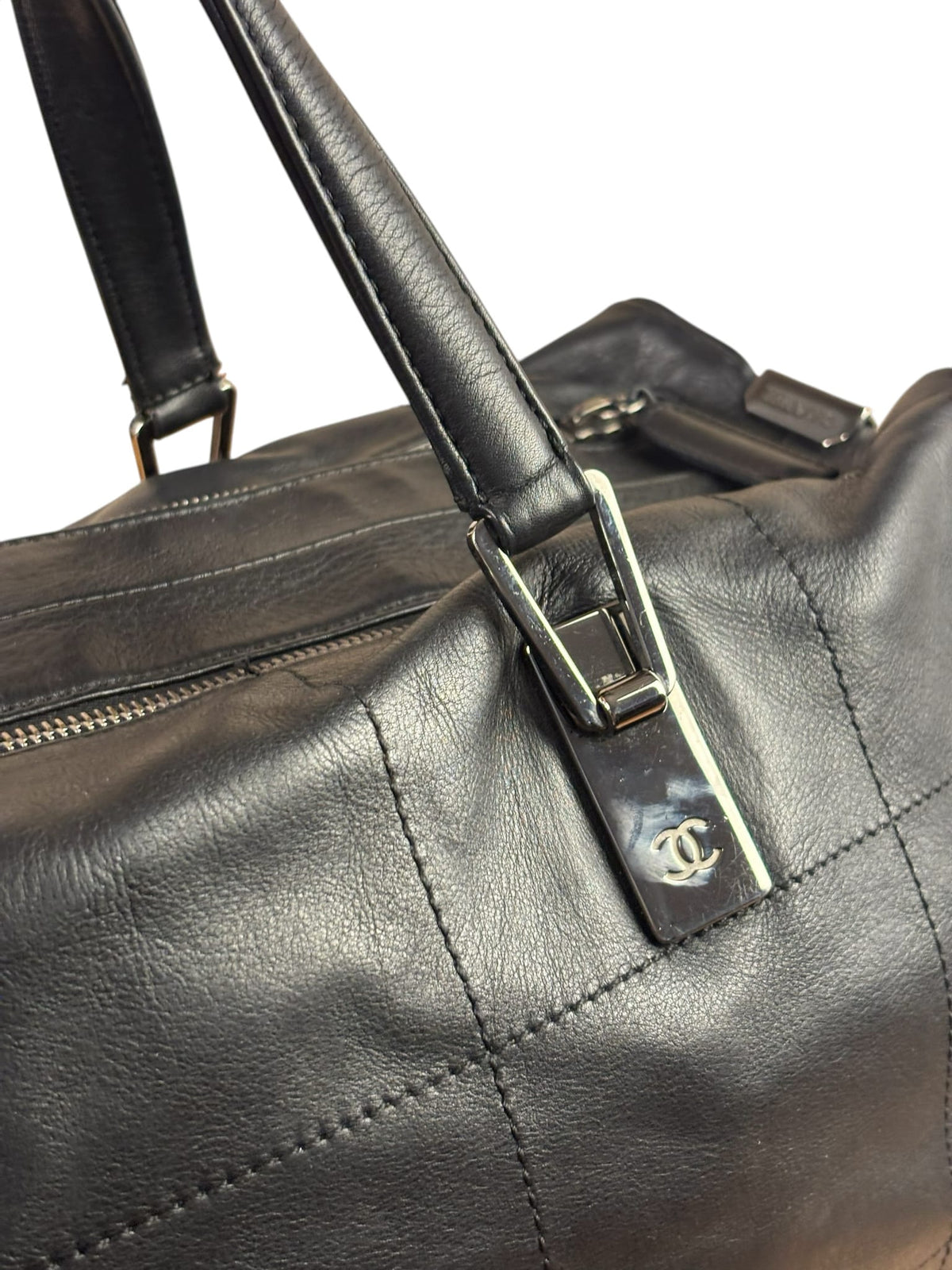 Chanel Black Wild Chocolate Bar Bowler Bag 2002