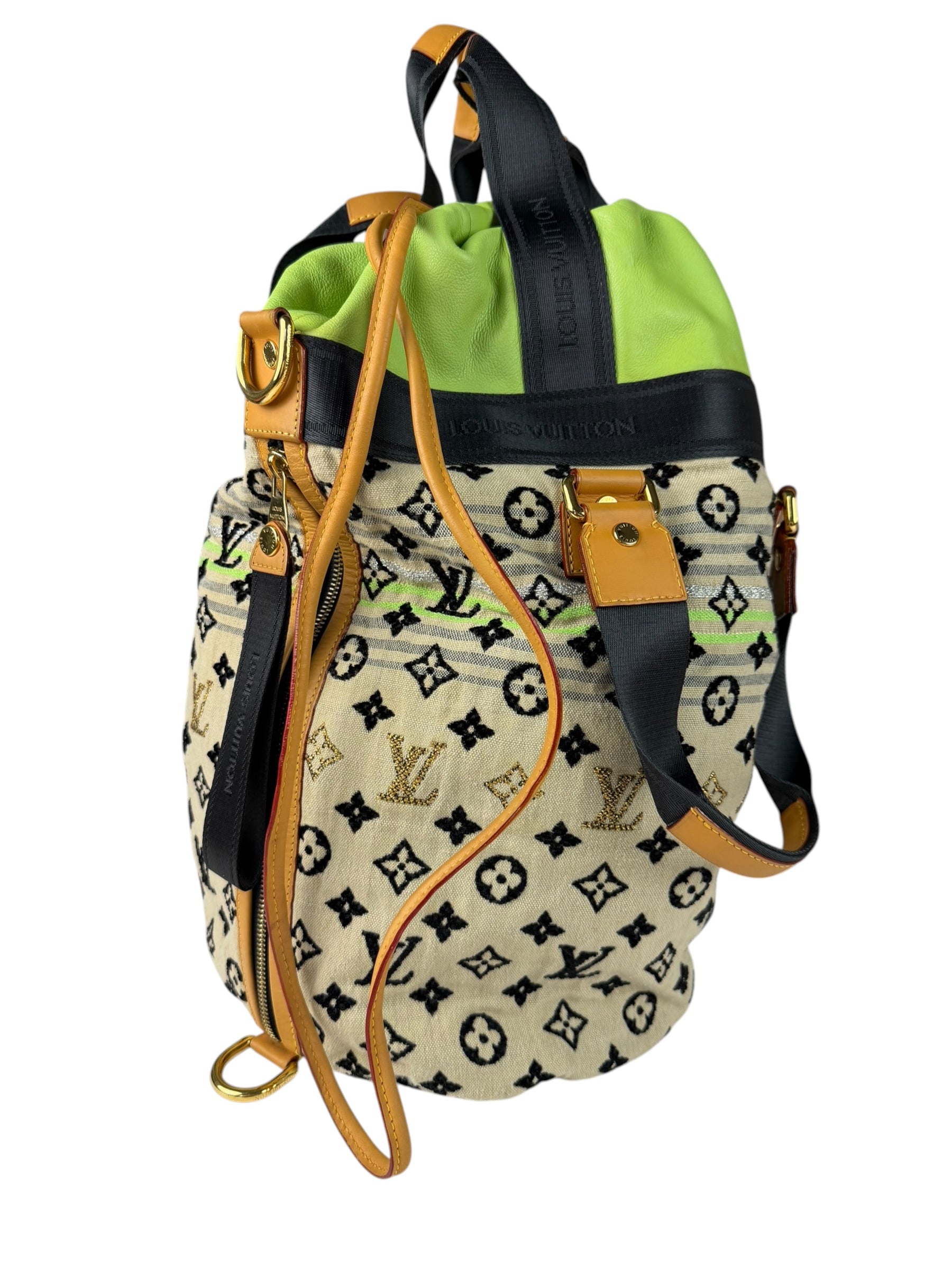 Louis Vuitton Limited Edition Leather Trim Monogram Cheche Gypsy PM