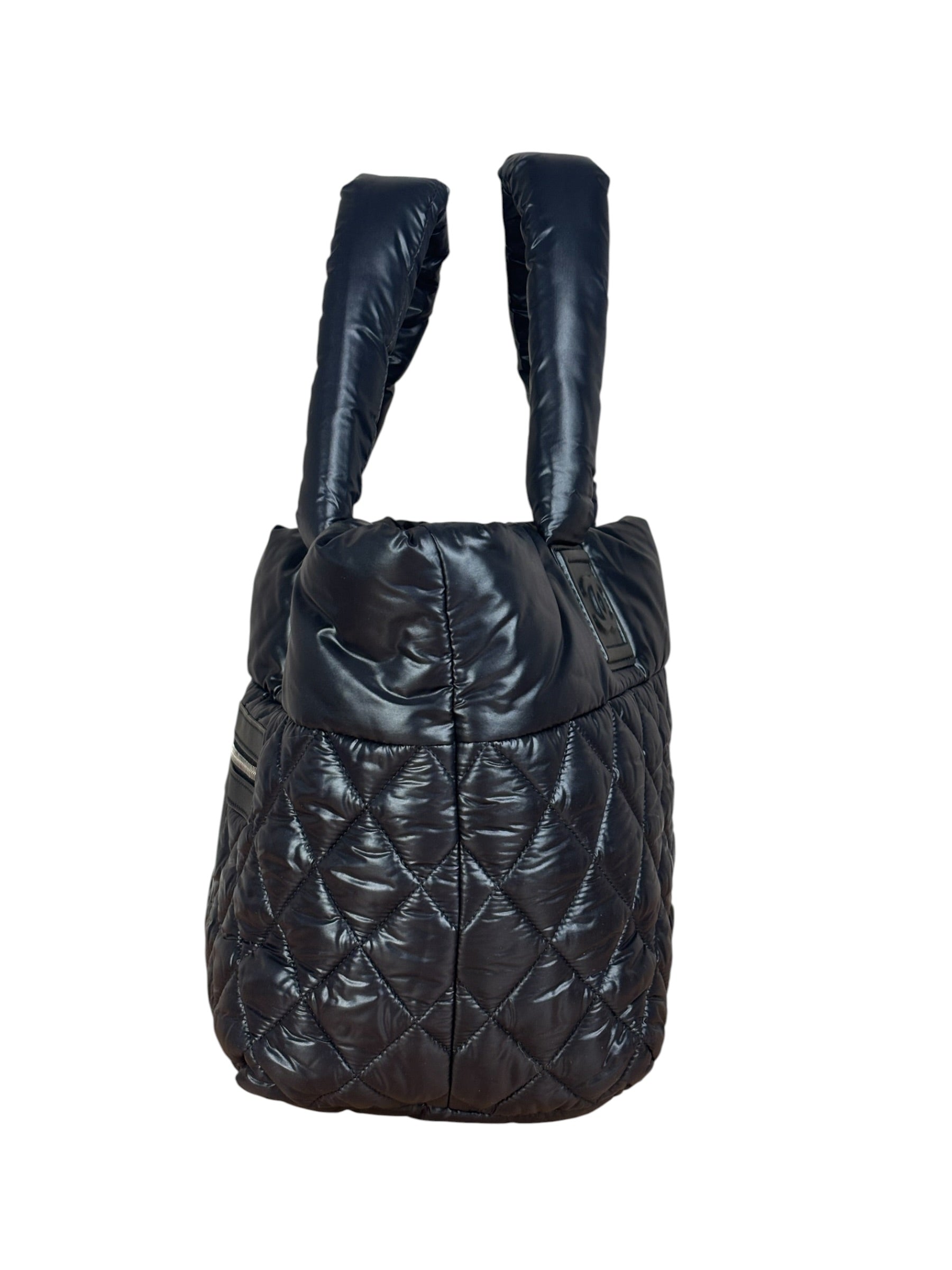 Chanel Black Quilted Nylon Coco Cocoon Puffer Tote Bag 2011