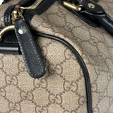 Gucci Beige Leather Gg Supreme Italian Flag Joy Boston Bag