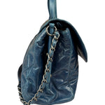 Chanel Blue Quilted Calfskin Large Convertible Boy Two-Way Bag 2012