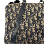 Christian Dior Vintage Canvas Monogram Trotter Oblique Boston Hand Bag