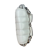 Gucci White Leather Horsebit Shoulder Bag