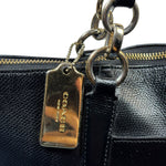 Coach Black Pebbled Leather Ava Zip Tote