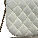 Chanel White Quilted Leather Side-Packs Dual Shoulder Bag 2019