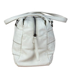 Chanel White Chocolate Bar Quilted Caviar LAX Bowler Bag 2004