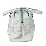 Chanel White Chocolate Bar Quilted Caviar LAX Bowler Bag 2004