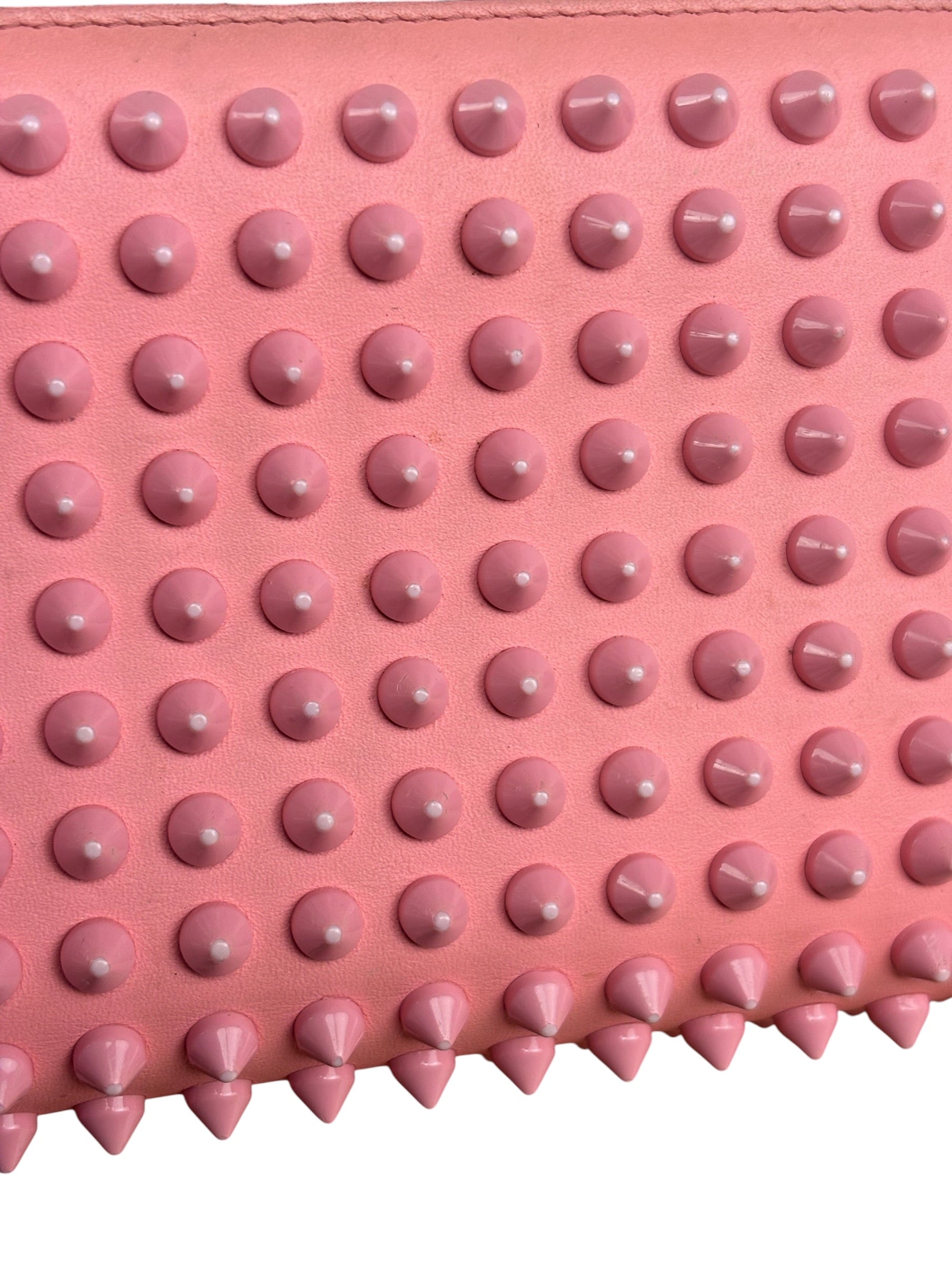 Christian Louboutin Panettone Bicolor Studded Long Zip Around Wallet