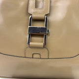 Gucci Vintage Beige Patent Leather Lady Lock Jackie Shoulder Bag