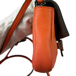 Fendi Orange Leather Mini Baguette