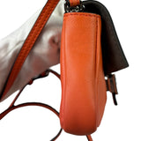 Fendi Orange Leather Mini Baguette