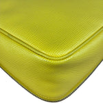 Prada Yellow Saffiano Leather Triangle Shoulder Bag