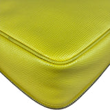 Prada Yellow Saffiano Leather Triangle Shoulder Bag