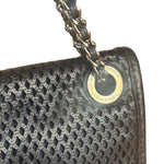 Chanel Black Perforated Leather Up in the Air Flap Bag 2012
