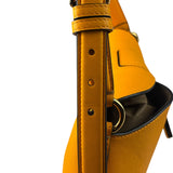 Fendi Orange Leather Small Croissant Hobo Bag