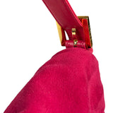 Fendi Pink Suede/Leather Trim Baguette