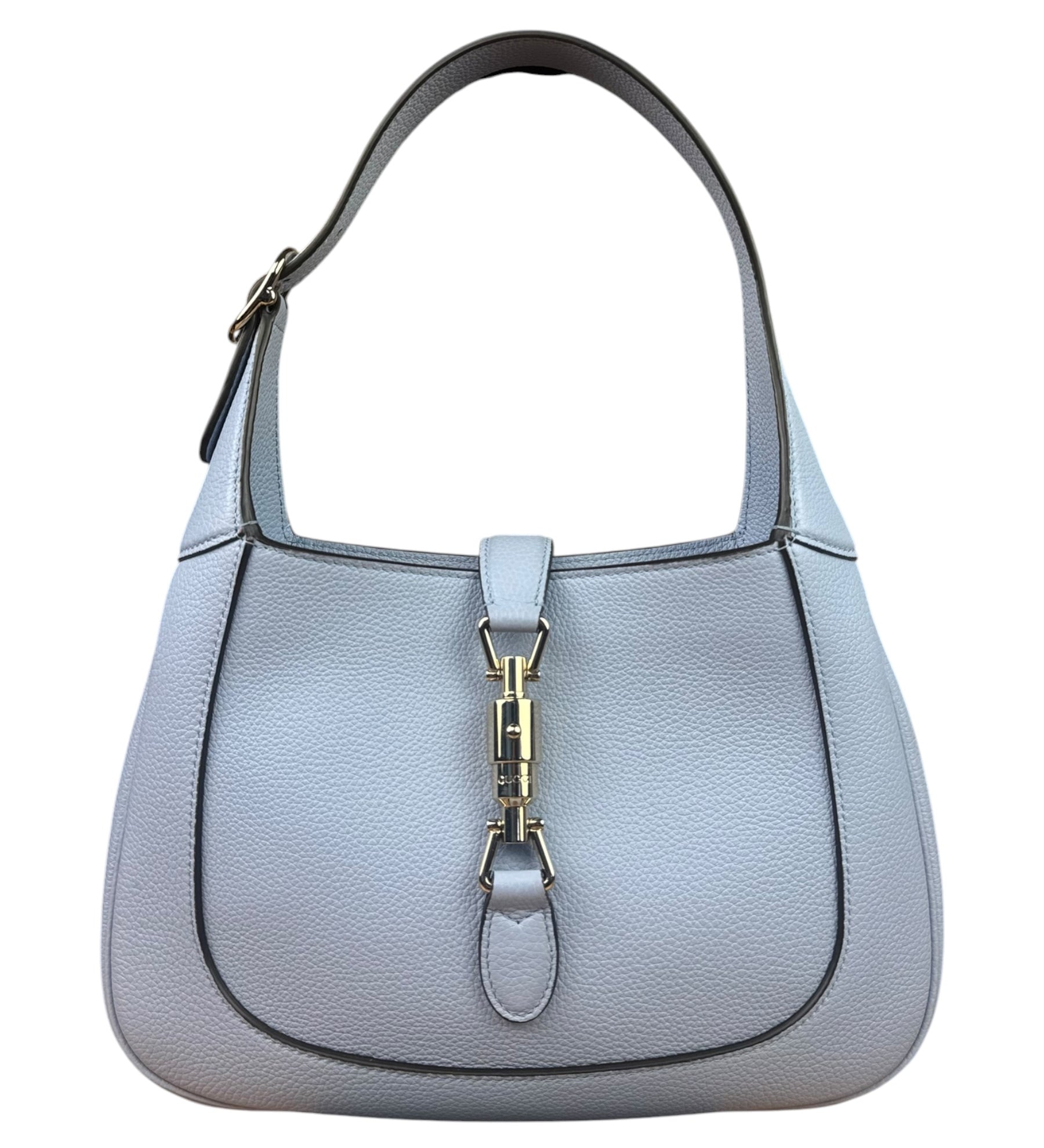 Gucci Jackie 1961 Hobo Bag Light Blue Grained Leather