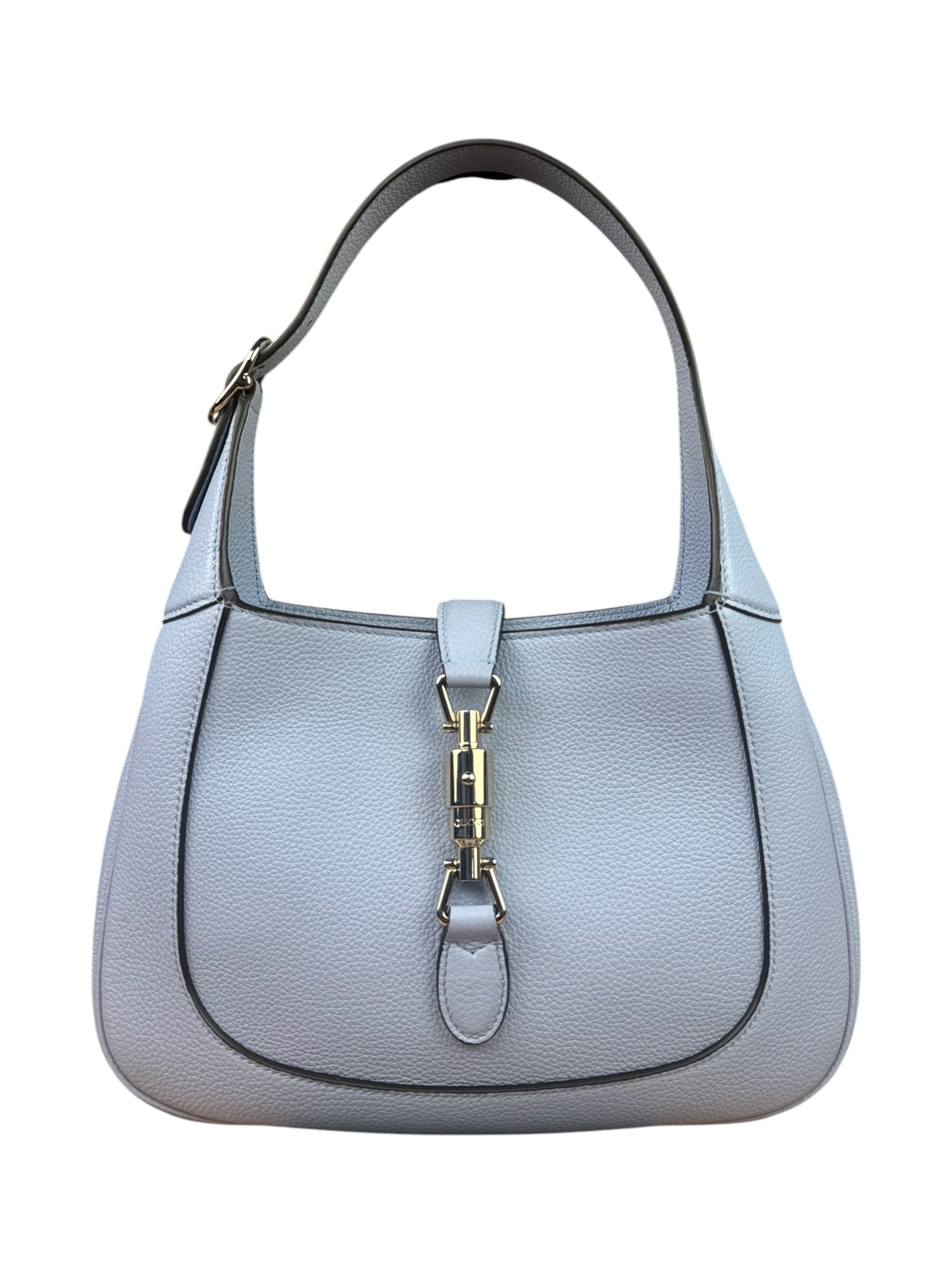 Gucci Jackie 1961 Hobo Bag Light Blue Grained Leather