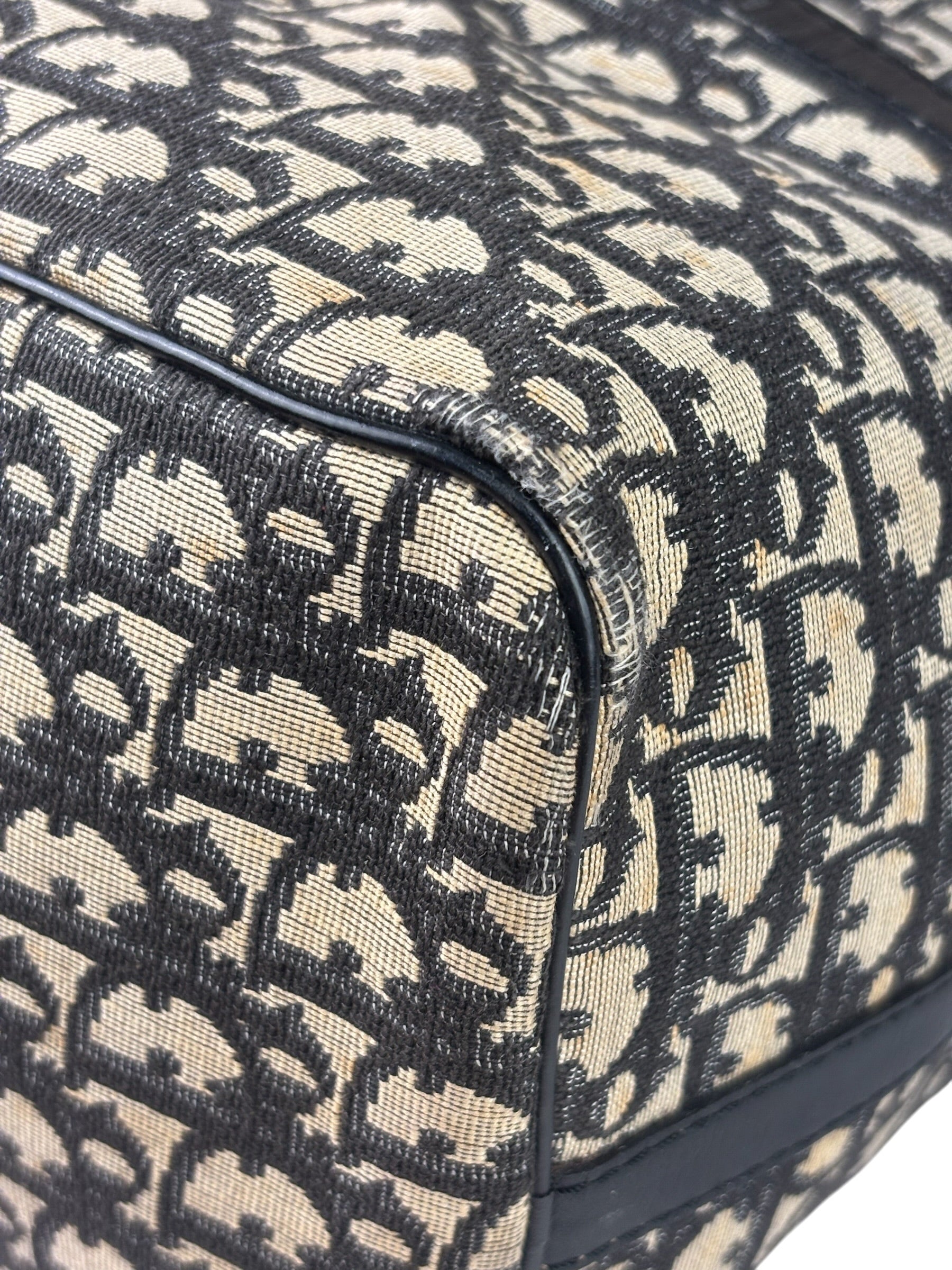 Christian Dior Vintage Black Trotter Boston Bag
