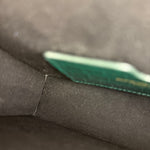 Alexander McQueen Green Croc Embossed Skull Bag