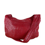 Bottega Veneta Vintage Red Intrecciato Hobo Bag