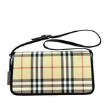 Burberrys Nova Check Flap Shoulder Bag