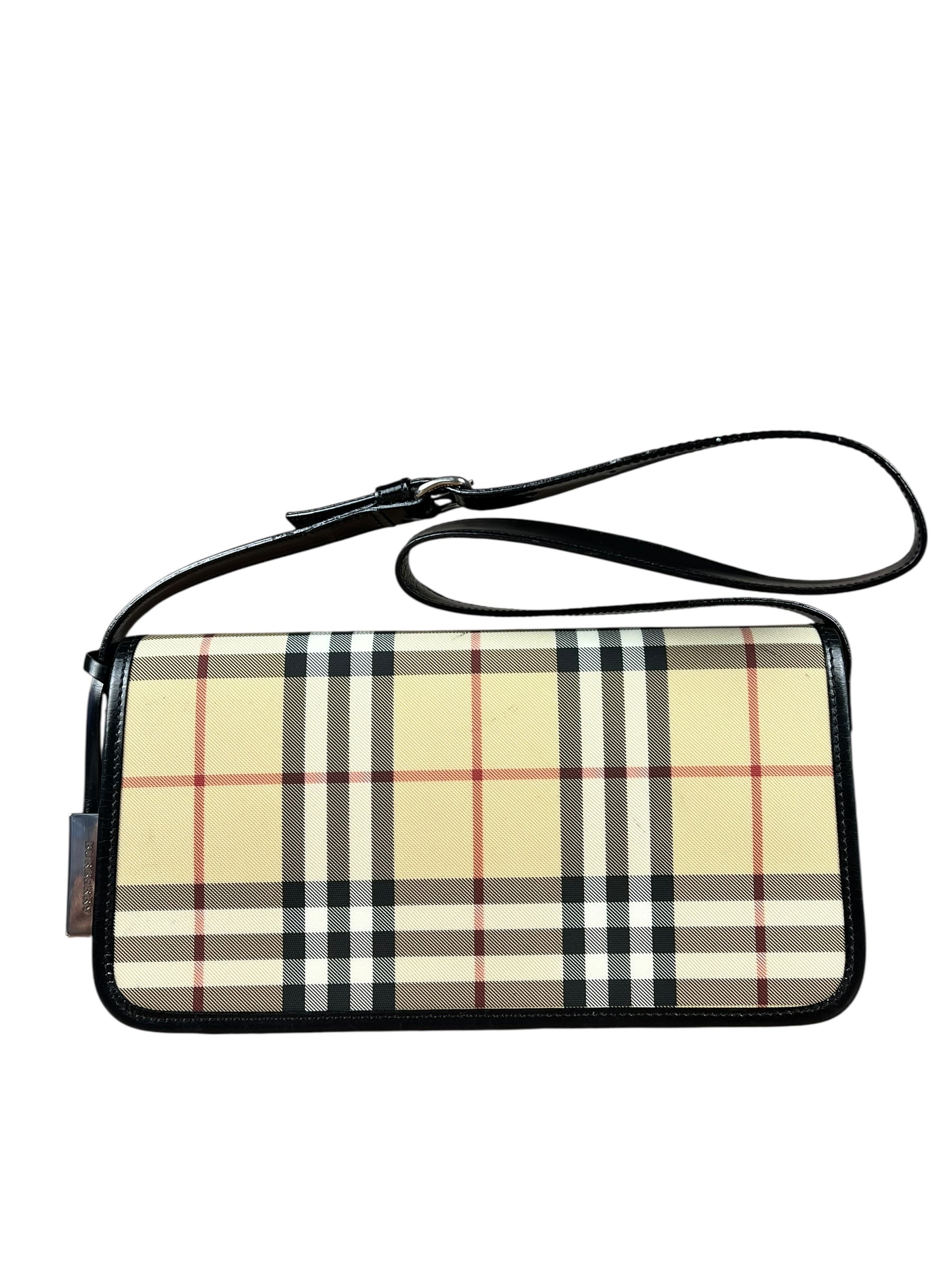 Burberrys Nova Check Flap Shoulder Bag