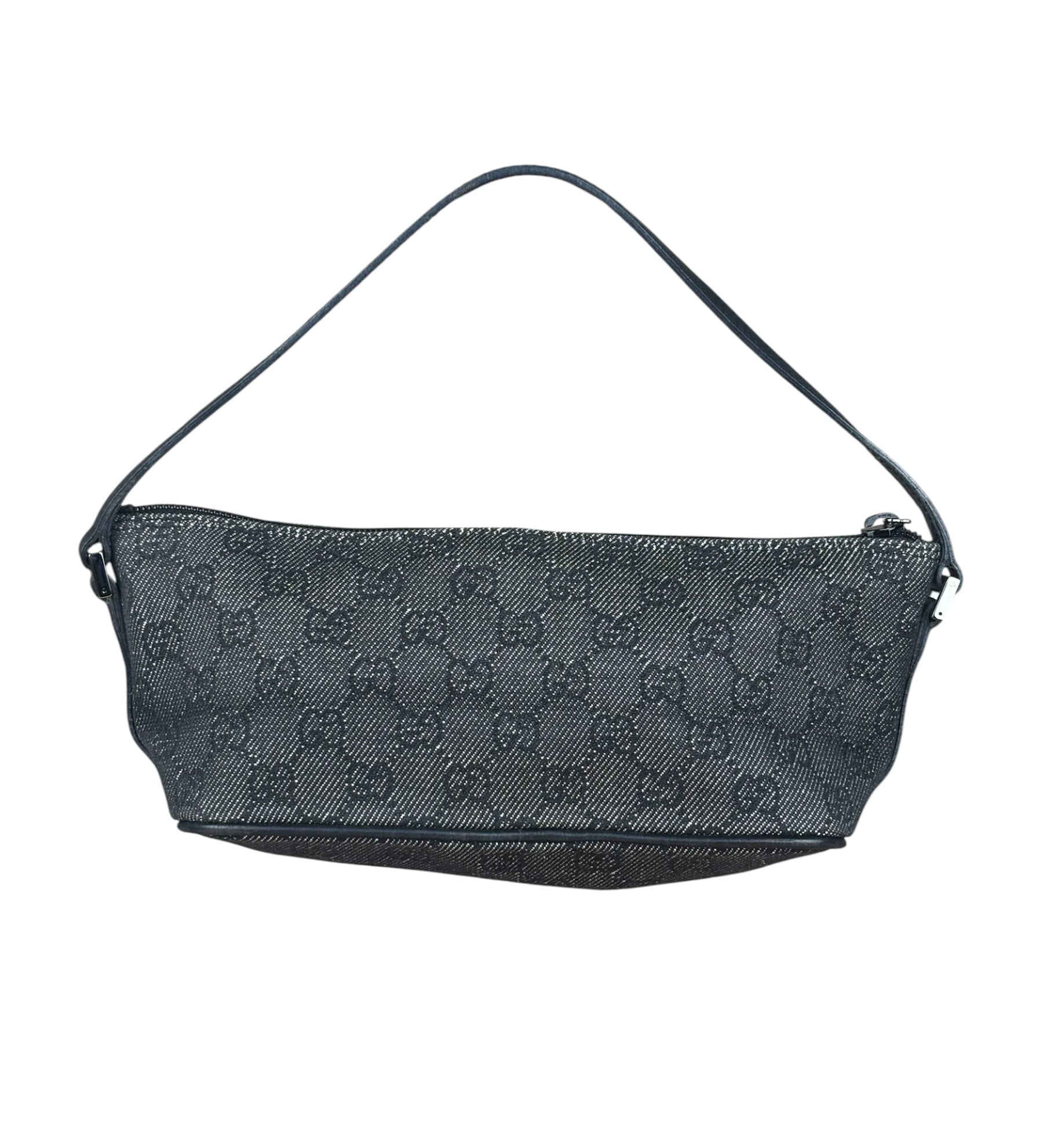 Gucci GG Black Canvas Pochette Handbag