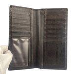Gucci GG Brown Leather Guccissima Long Wallet
