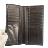 Gucci GG Brown Leather Guccissima Long Wallet
