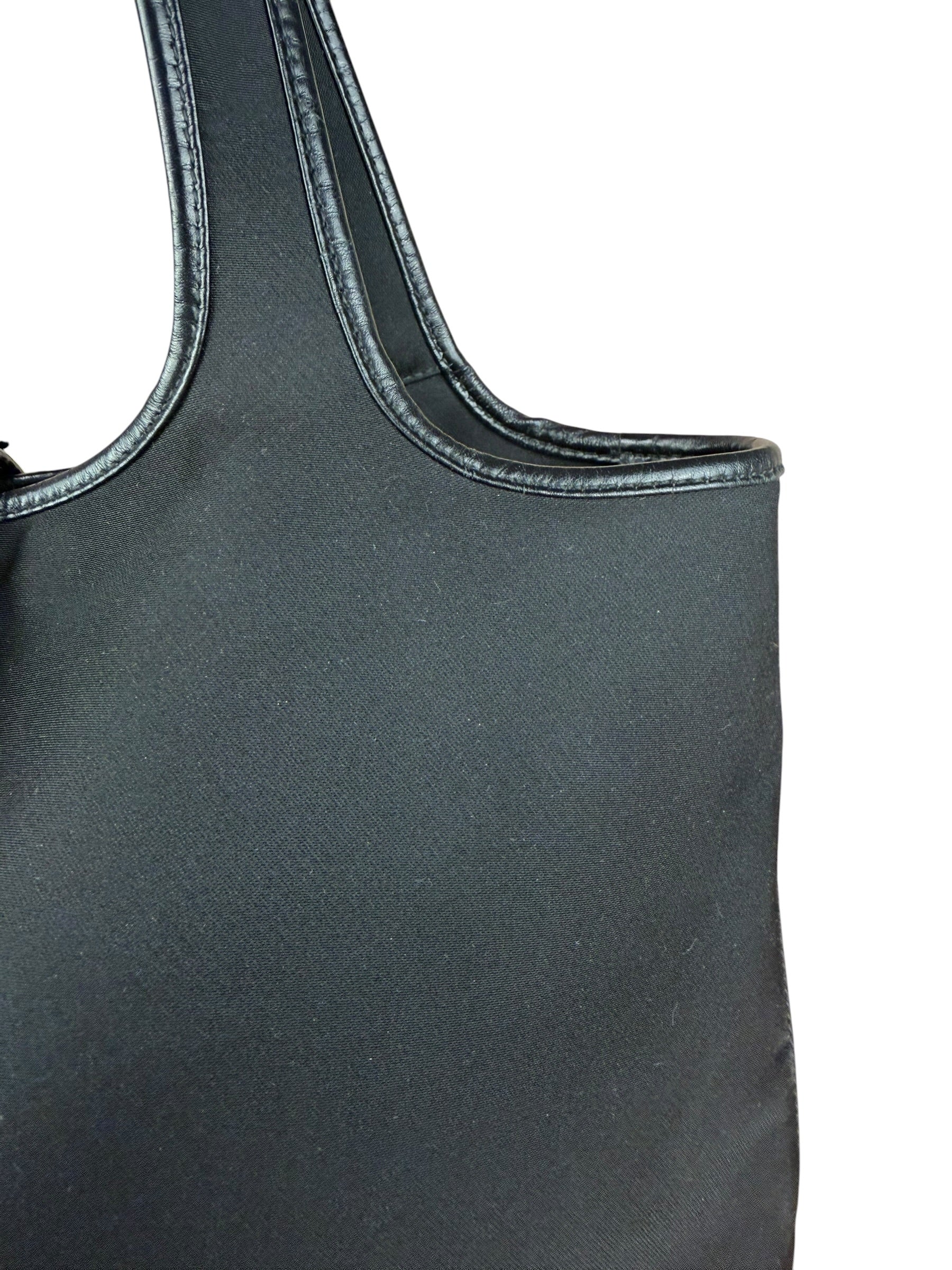 Ferragamo Vintage Black Leather Lined Shoulder Tote