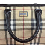Burberry Leather Trim House Check Small Speedy Handbag