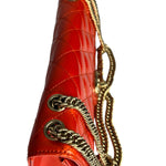 Chanel Red Metallic Evening Star Flap Bag 2008