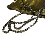 Chanel CC Green Metallic Patent Leather BonBon Chain Cinch Tote 2008