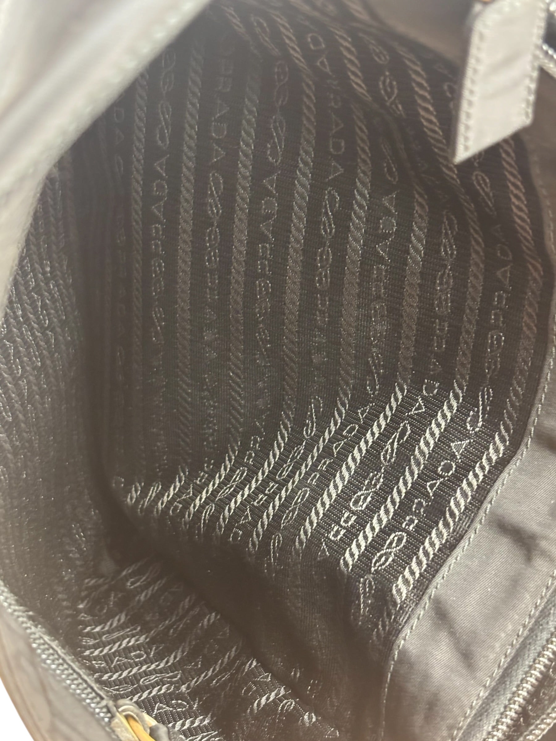 Prada Vintage Black Nylon Shoulder Tote