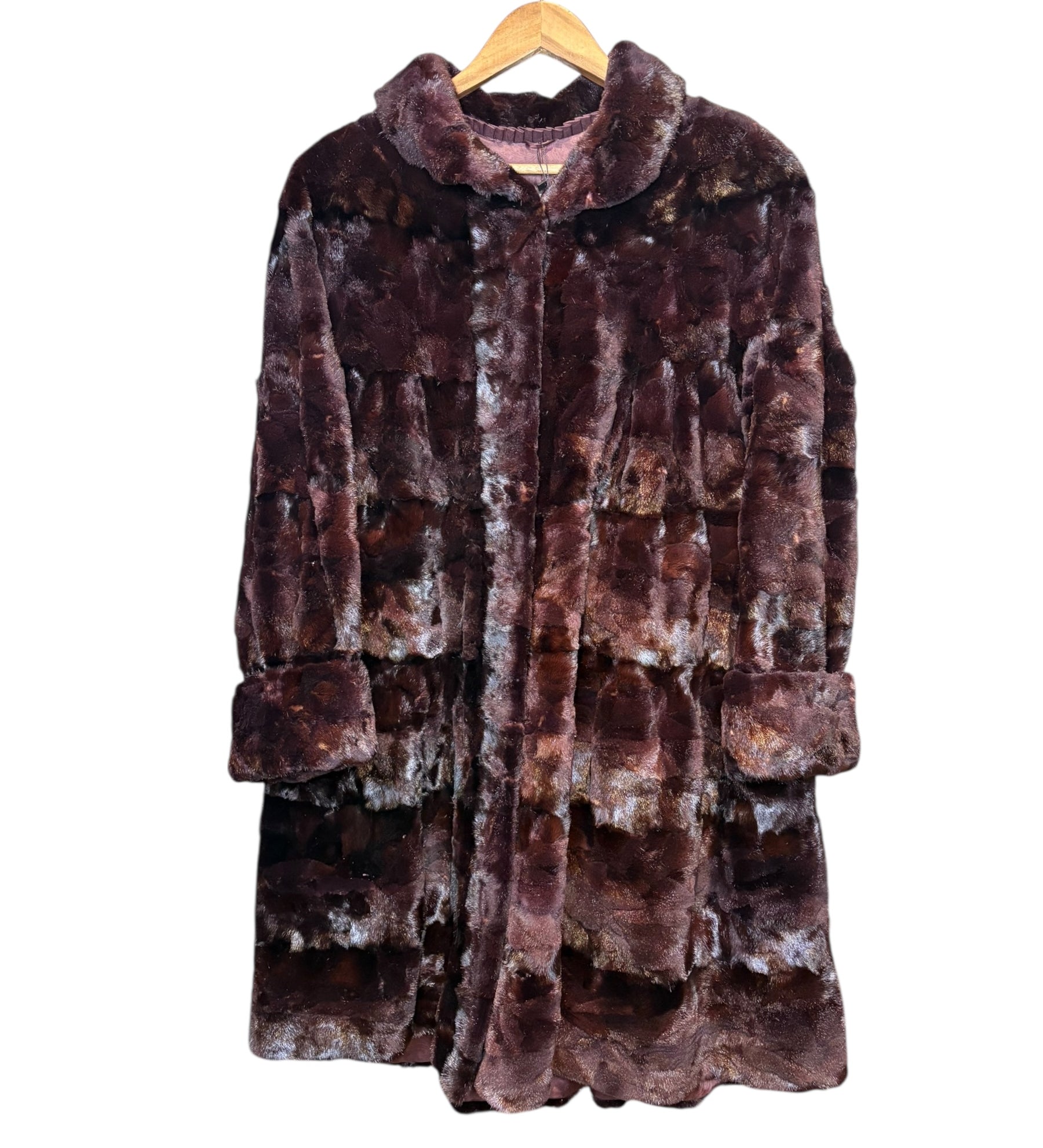 Emba Auburn Mink Fur Coat