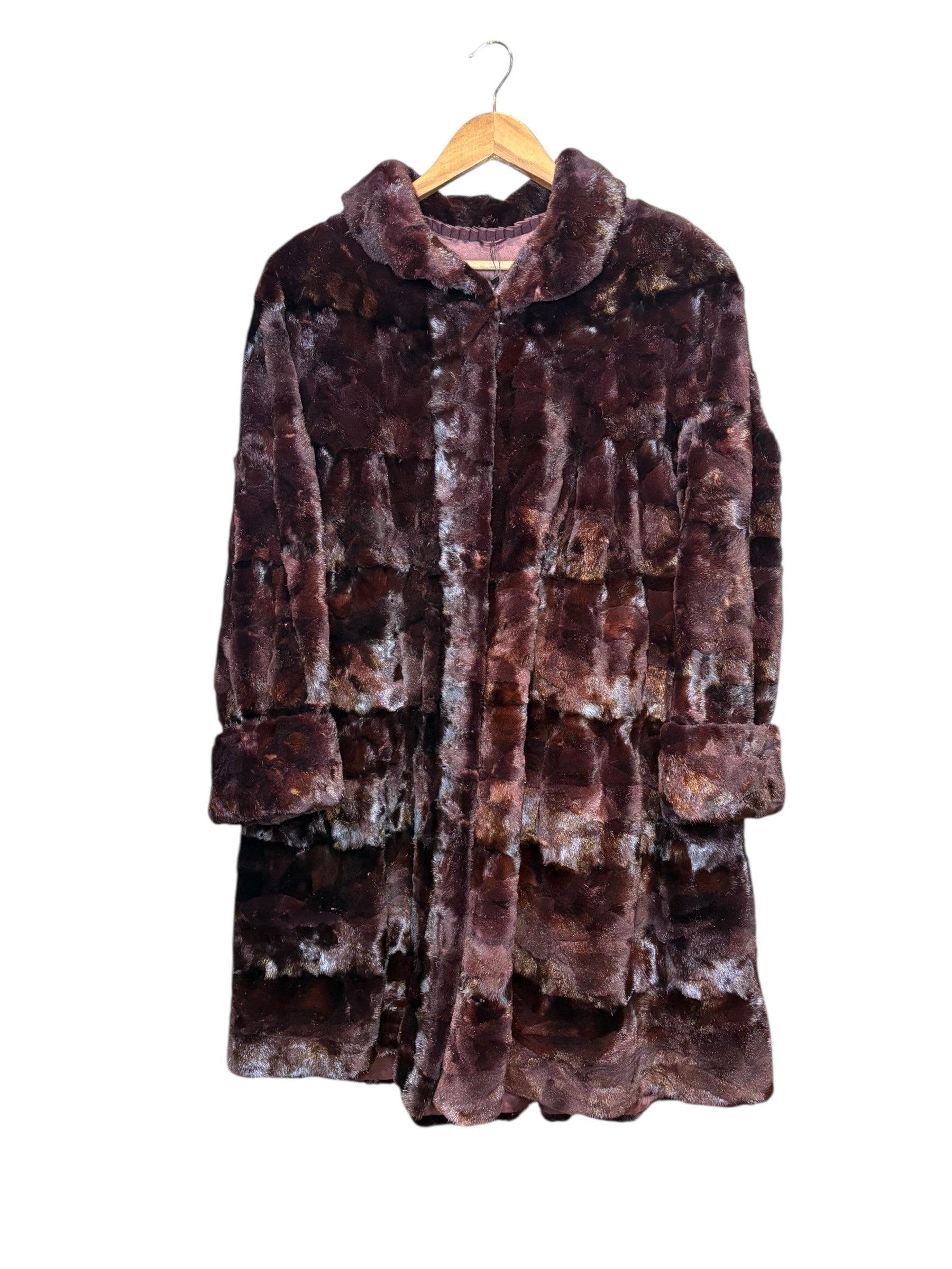 Emba Auburn Mink Fur Coat