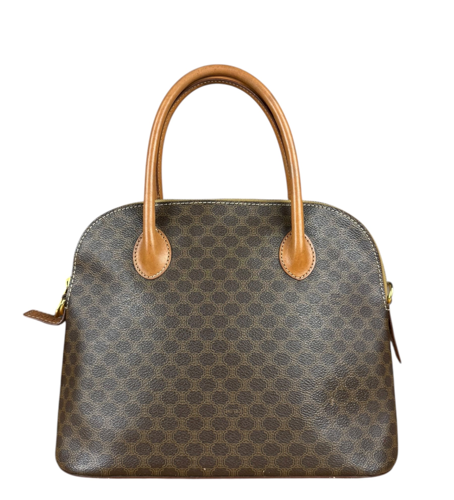 Celine Vintage Macadam Canvas Top Handle Bag