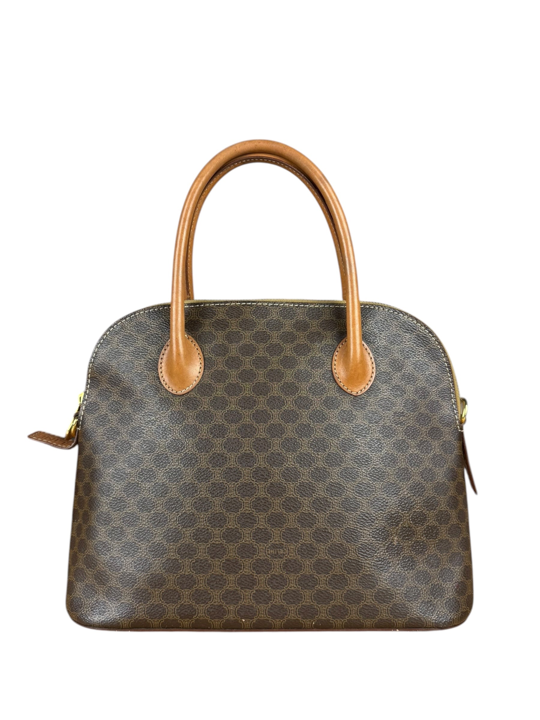 Celine Vintage Macadam Canvas Top Handle Bag