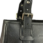 Burberry Black Pebbled Leather Tote Handbag