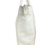 Prada Leather Tote Bag Beige/Ivory