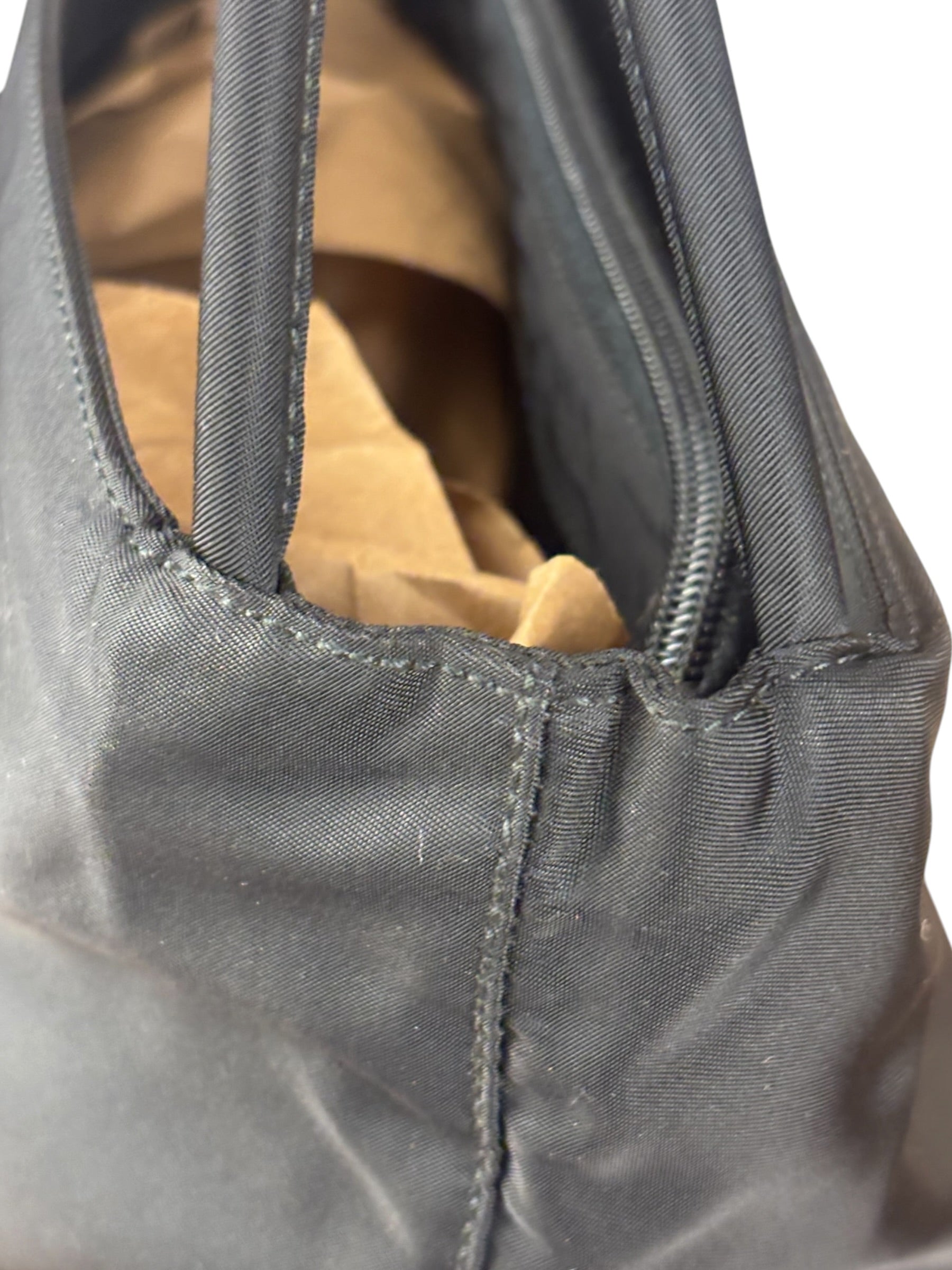 Prada Vintage Black Nylon Shoulder Tote