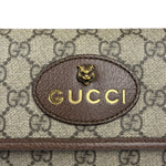 Gucci Vintage Brown Leather Trim Neo Supreme Belt Bag