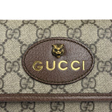 Gucci Vintage Brown Leather Trim Neo Supreme Belt Bag